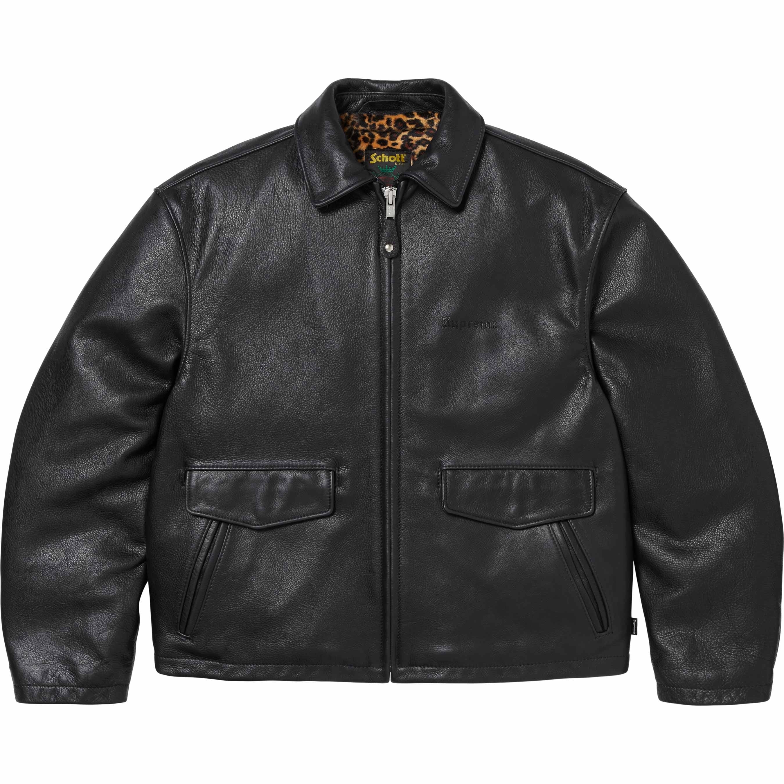 Supreme®/Schott® Leather Racer Jacket view 4